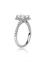 1.50 Carat Radiant Lab Diamond Halo Ring