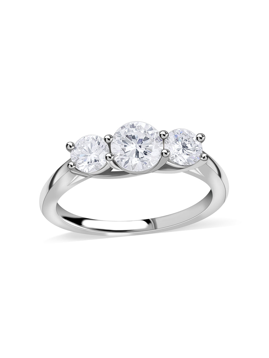 Timeless Trio Round Diamond Ring
