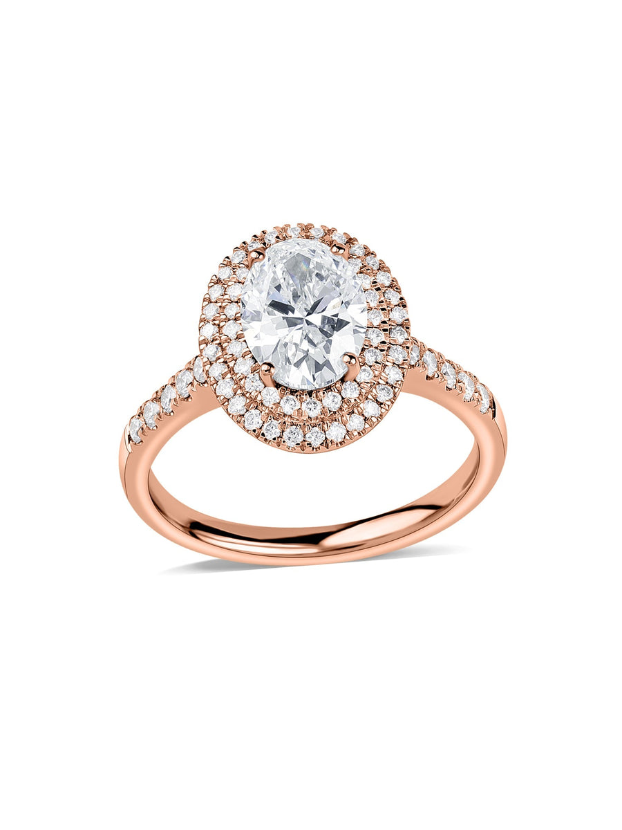1.5 Carat Lab Grown Diamond Halo Ring