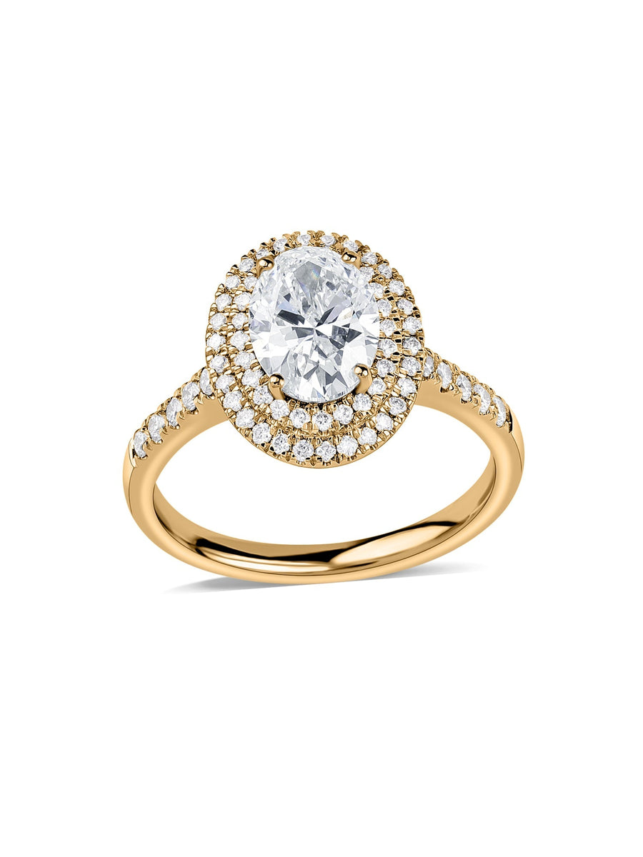 1.5 Carat Lab Grown Diamond Halo Ring