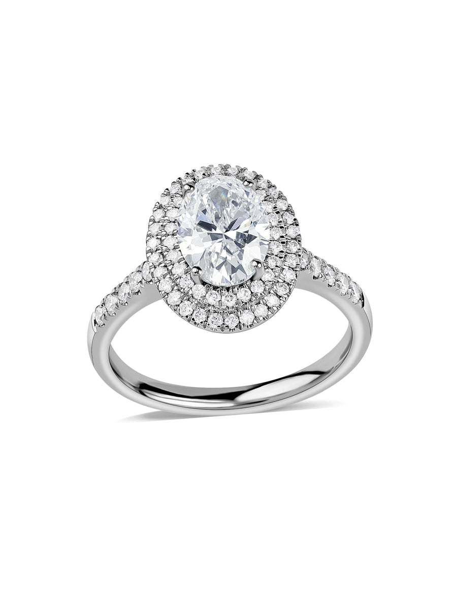 1.5 Carat Lab Grown Diamond Halo Ring