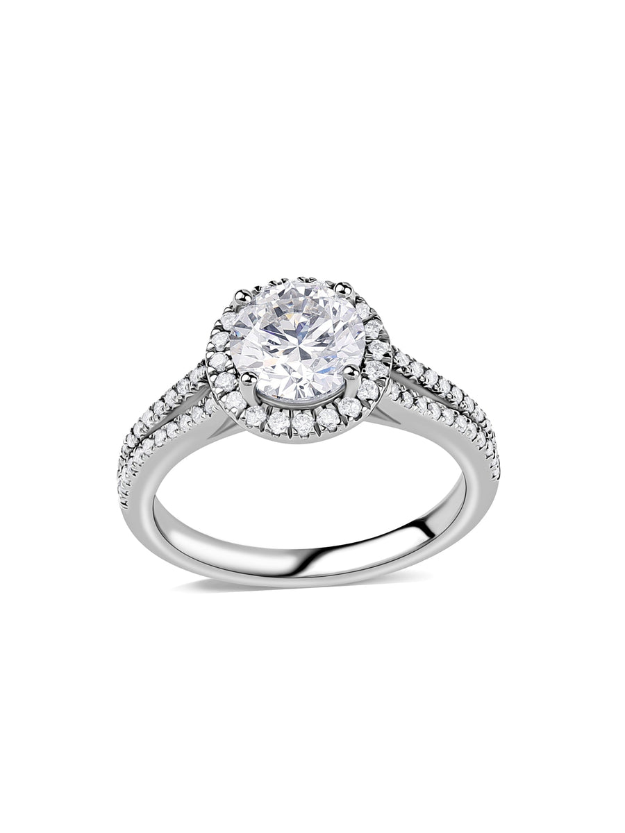1.5 Carat Halo Lab Grown DIamond Ring