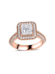 Ornate Princess 1.55 Carat Lab Grown Diamond Ring