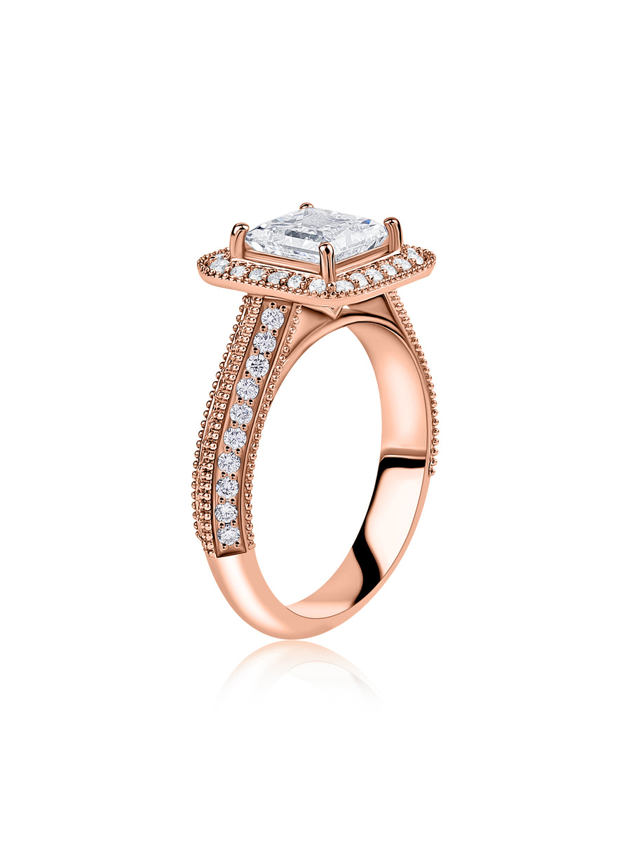 Ornate Princess 1.55 Carat Lab Grown Diamond Ring