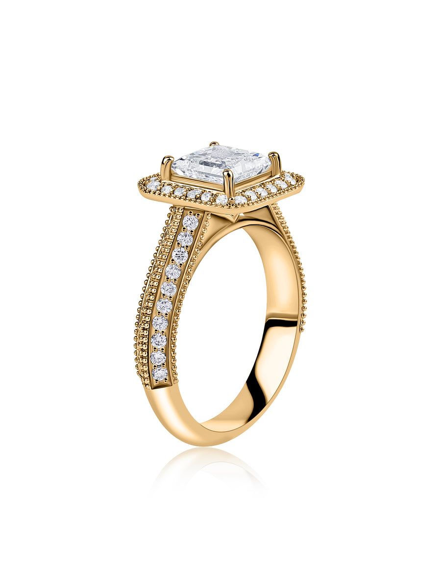 Ornate Princess 1.55 Carat Lab Grown Diamond Ring