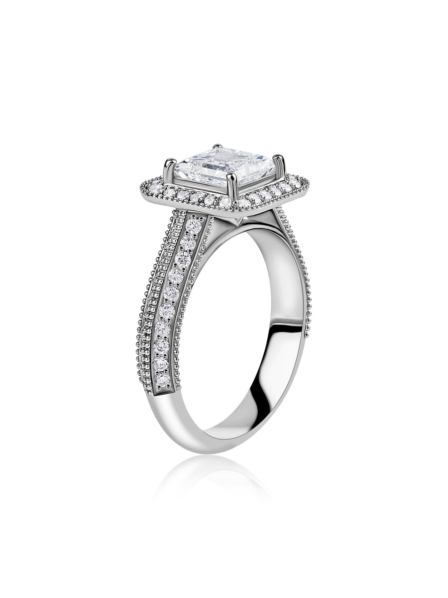 Ornate Princess 1.55 Carat Lab Grown Diamond Ring