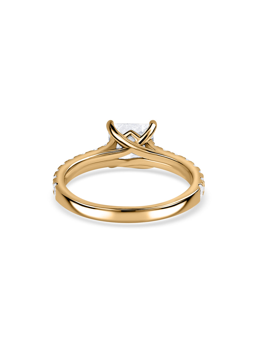 Dazzle 1.5 Carat Princess Lab Diamond Ring