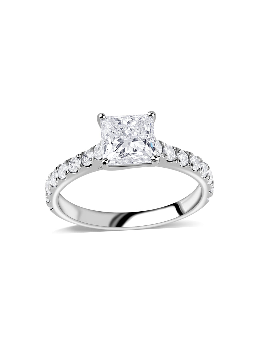 Dazzle 1.5 Carat Princess Lab Diamond Ring