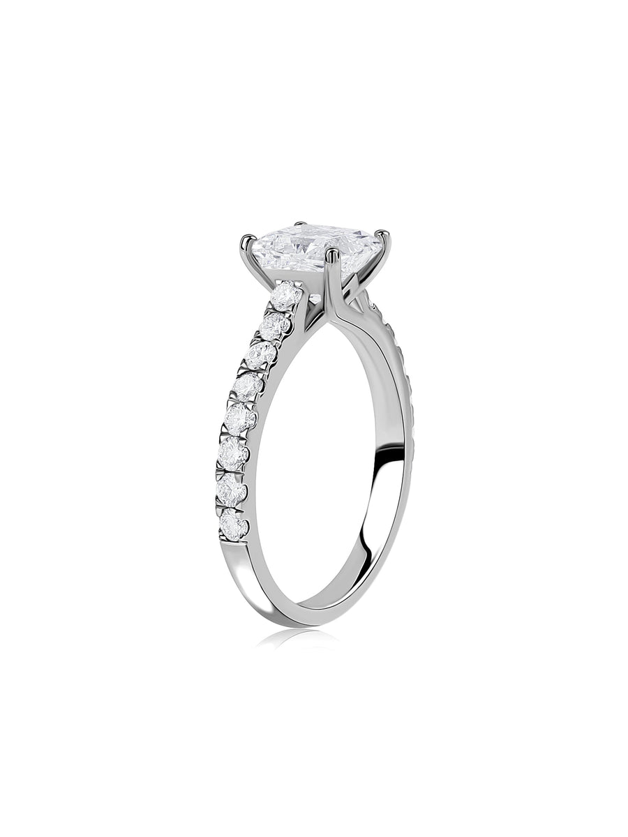 Dazzle 1.5 Carat Princess Lab Diamond Ring
