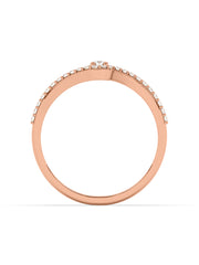 Lab Grown Wave Diamond Ring In Gold