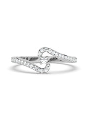 Lab Grown Wave Diamond Ring In Gold
