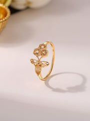 Natural Citrine Bee Ring
