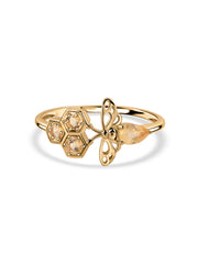 Natural Citrine Bee Ring