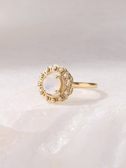 Pearlina Rainbow Moonstone Ring For Women