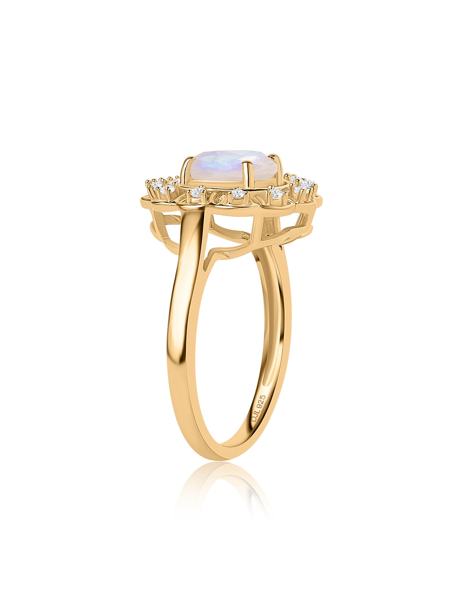 Pearlina Rainbow Moonstone Ring For Women-1