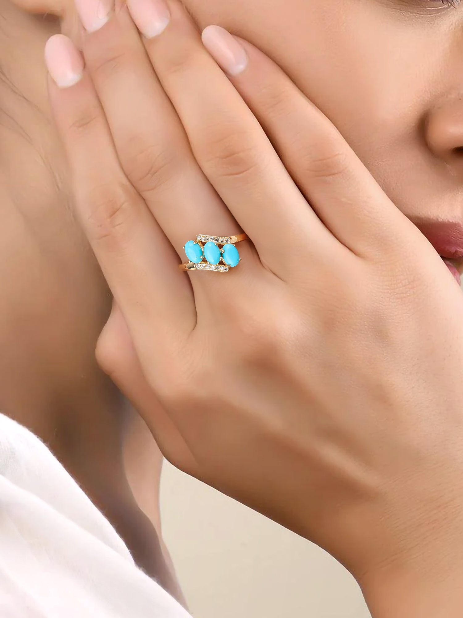 Turquoise Trilogy Ring