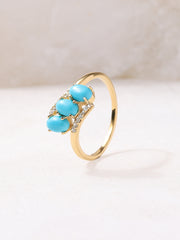 Turquoise Trilogy Ring