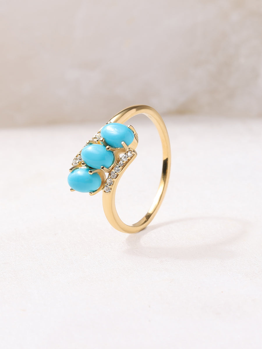 Turquoise Trilogy Ring