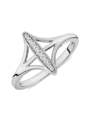 Lab Grown Bar Diamond Ring In Gold