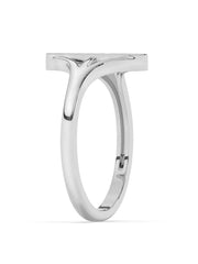 Lab Grown Bar Diamond Ring In Gold