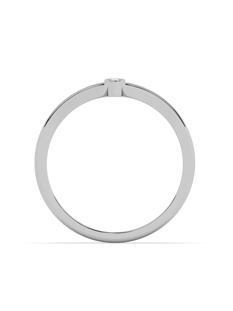 Lab Grown Bar Diamond Ring In Gold