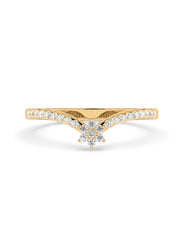 14k Gold Ring with Lab Grown Diamond for Engagement and Wedding