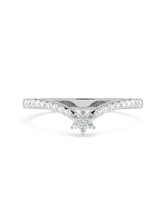 Lab Grown Flower Diamond Ring In Gold