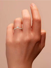 14k Gold Ring with Lab Grown Diamond for Engagement and Wedding