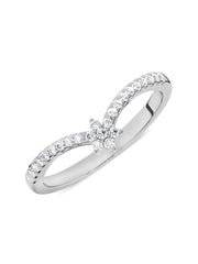 Lab Grown Flower Diamond Ring In Gold