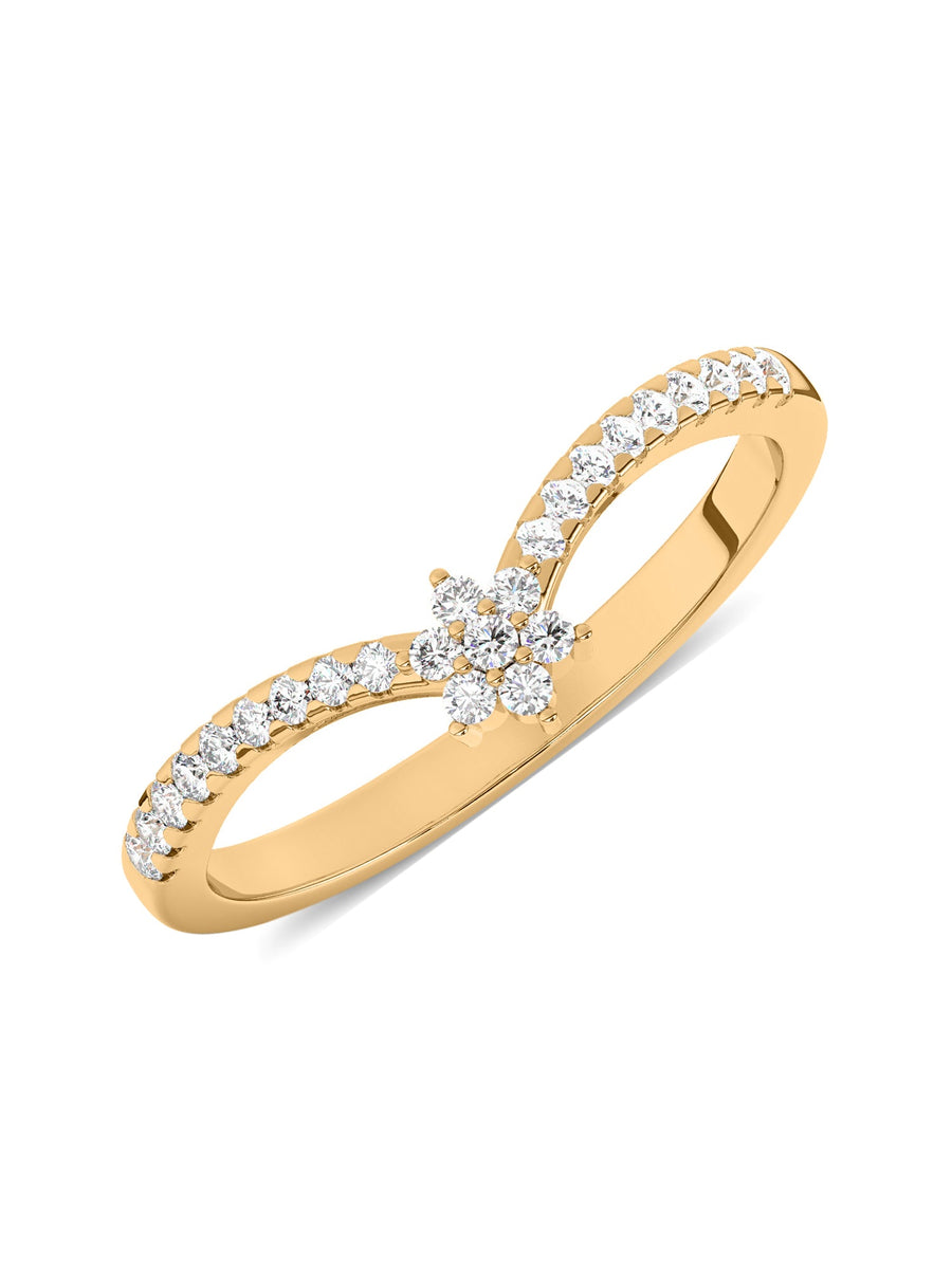 14k Gold Ring with Lab Grown Diamond for Engagement and Wedding