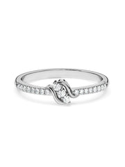 Lab Grown Engagement Diamond Ring In Gold