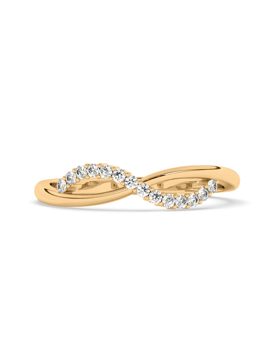 Lab Grown Infinity Diamond Ring In Gold