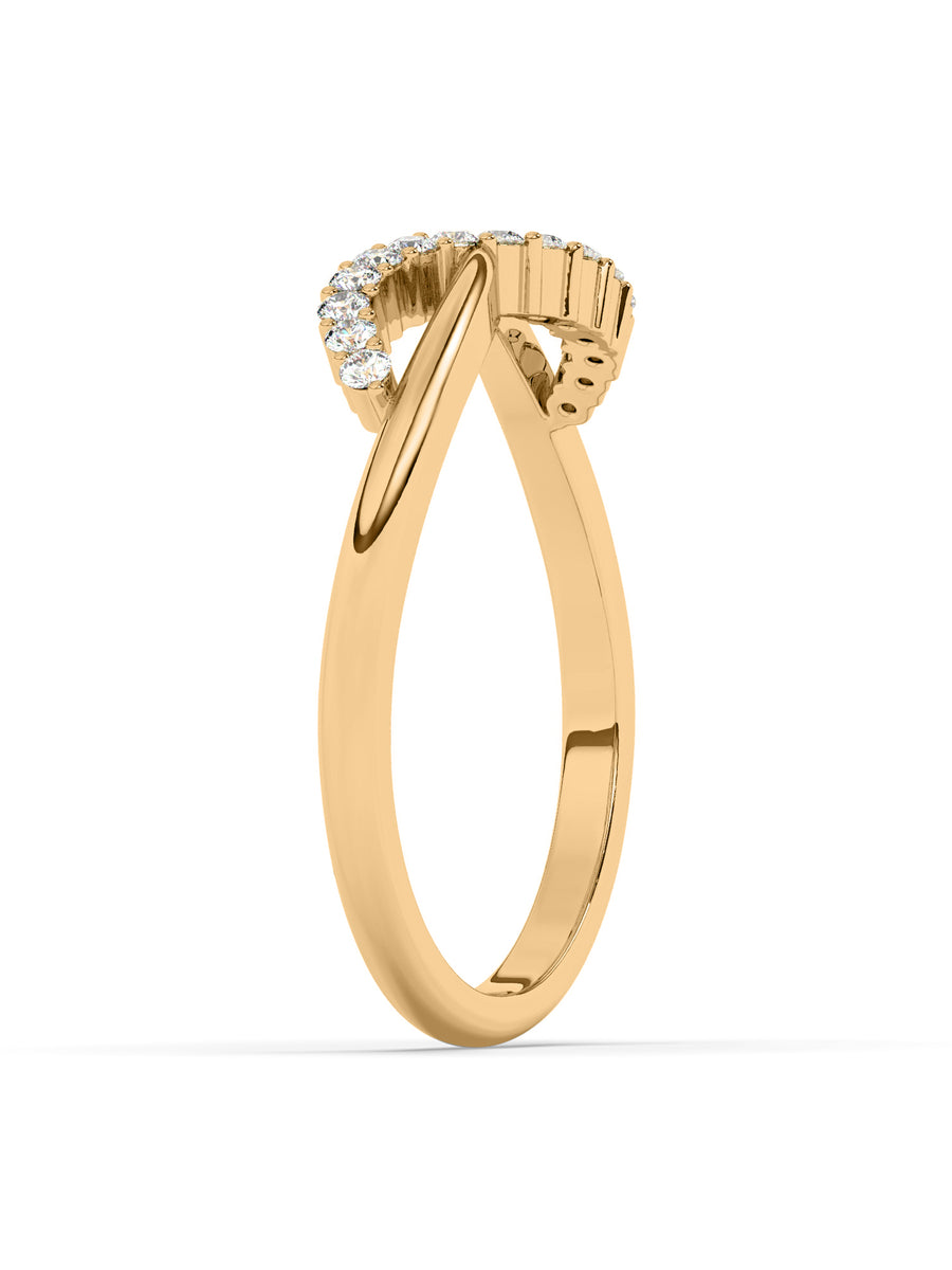 Lab Grown Infinity Diamond Ring In Gold