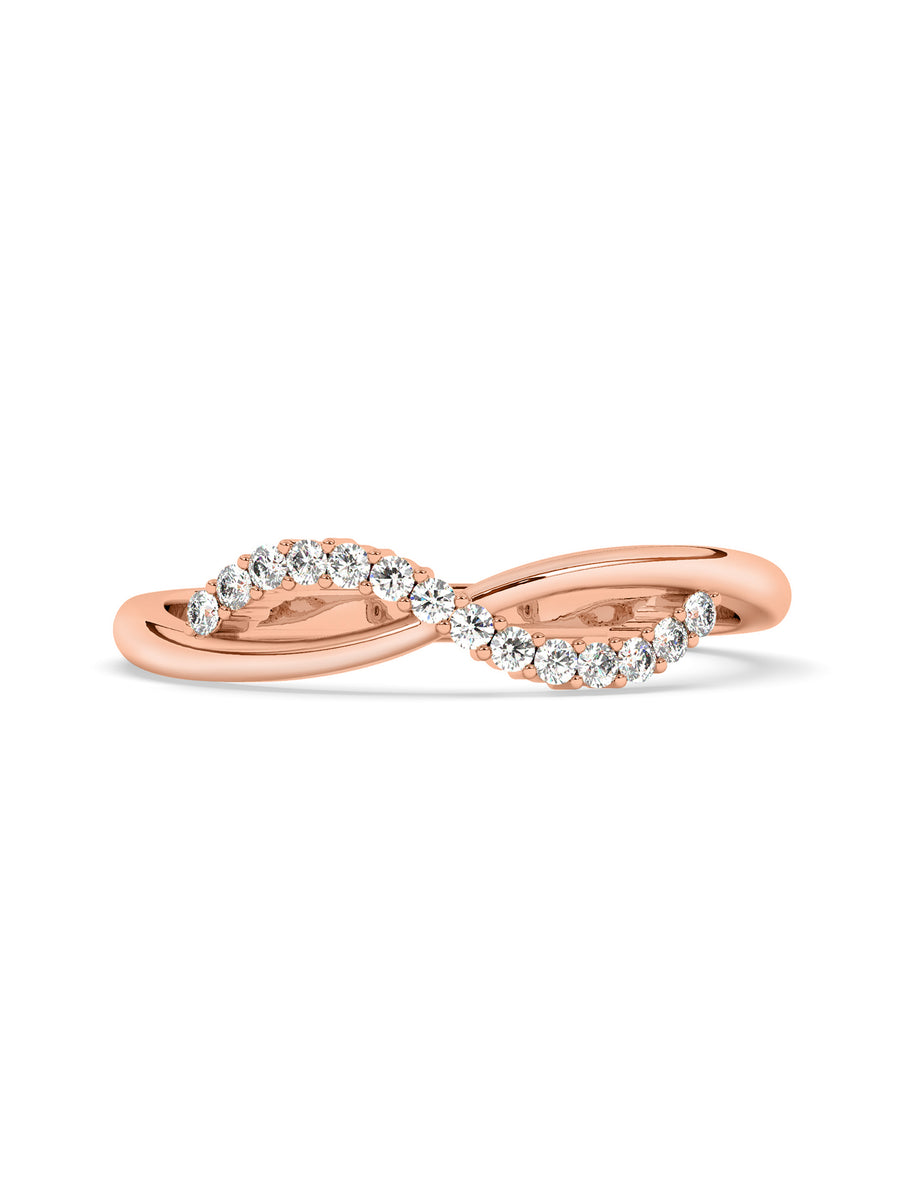 Lab Grown Infinity Diamond Ring In Gold