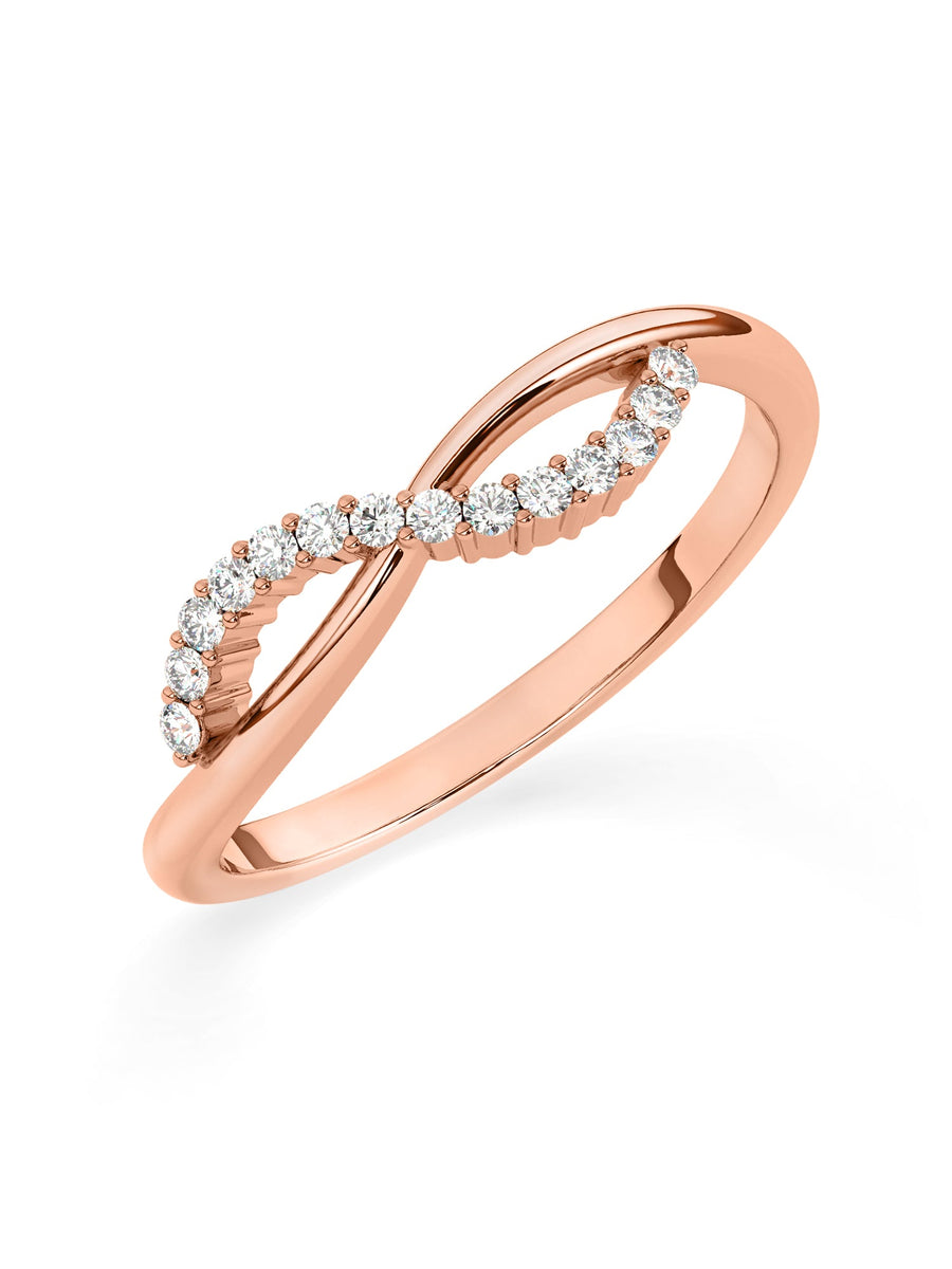 Lab Grown Infinity Diamond Ring In Gold