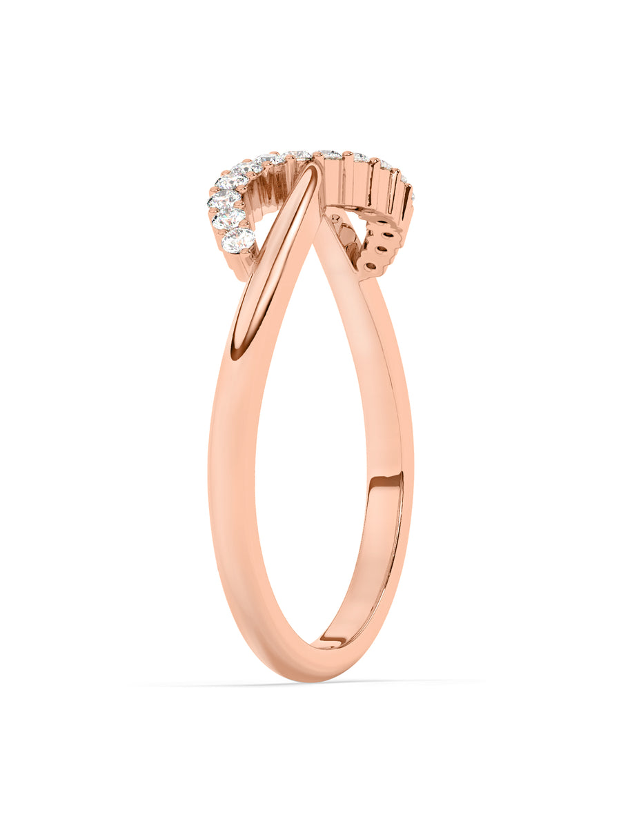 Lab Grown Infinity Diamond Ring In Gold