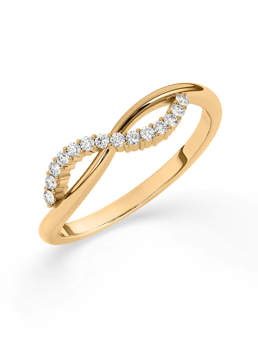 14k Gold Ring with Lab Grown Diamond for Engagement and Wedding