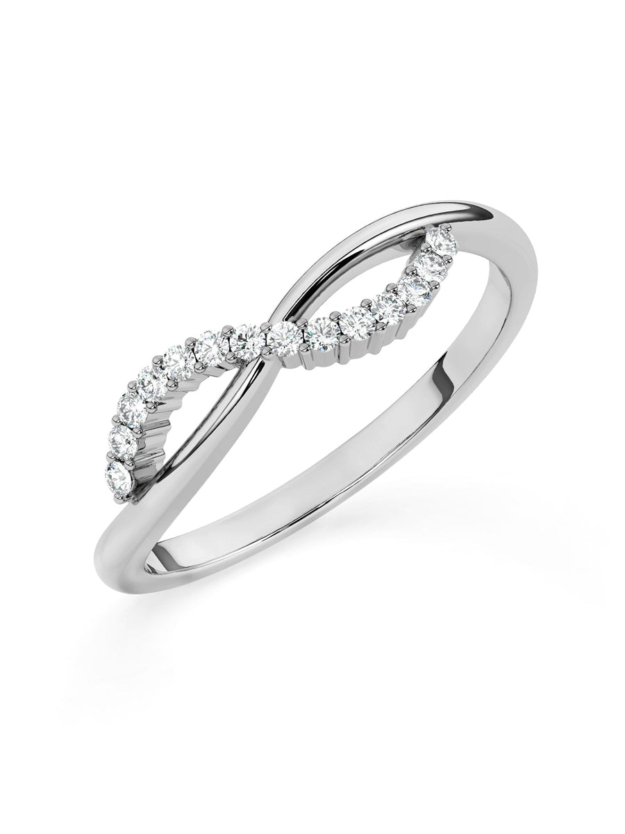 Lab Grown Infinity Diamond Ring In Gold
