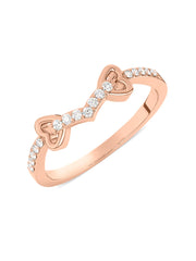 Lab Grown Bow Diamond Ring In Pure Gold