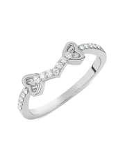 Lab Grown Bow Diamond Ring In Pure Gold