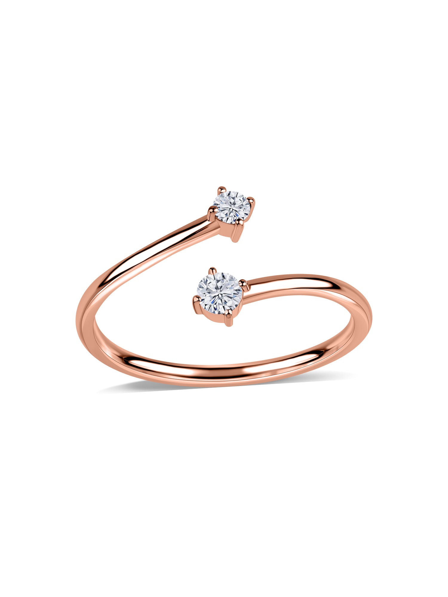 Eternal Embrace Open Lab Grown Diamond Gold Ring