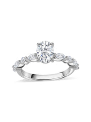 Oval Lab Diamond Solitaire Gold Ring