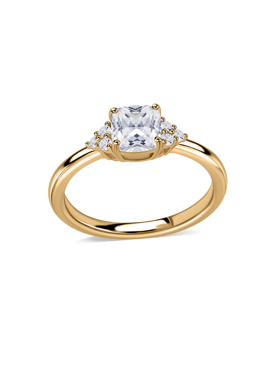 Lab Grown Diamond Cushion Cut Solitaire Ring