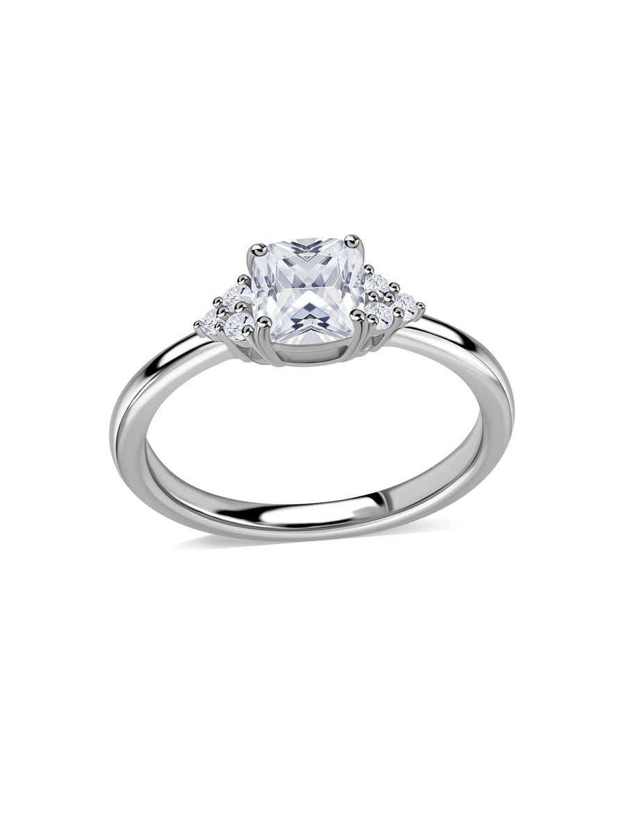 Lab Grown Diamond Cushion Cut Solitaire Ring
