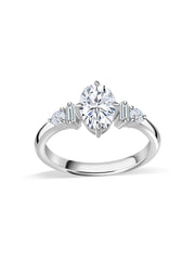 Luxe 1 Carat Lab Grown Diamond Oval Solitaire Ring