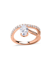 Gleaming Oval Solitaire Ring