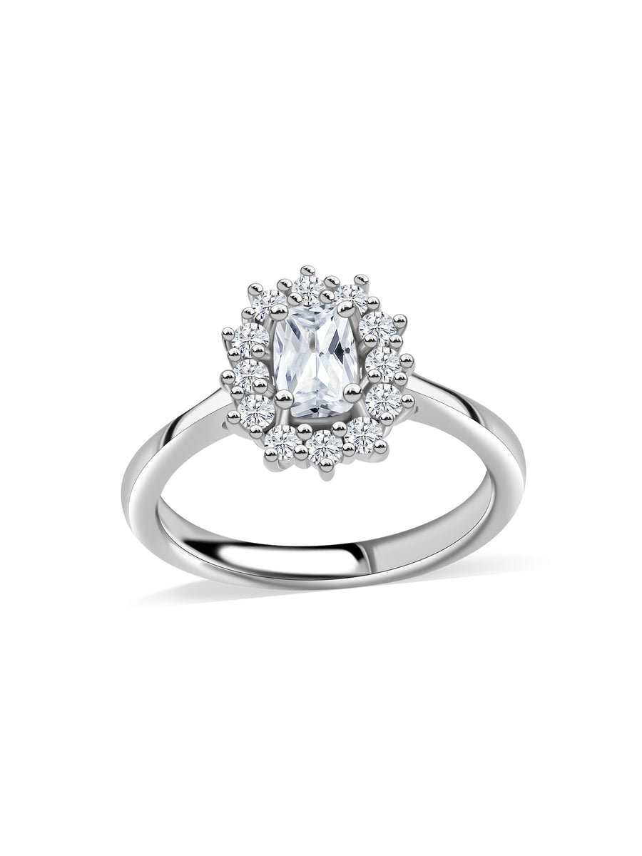 Evara Cushion Lab Grown Diamond Halo Ring