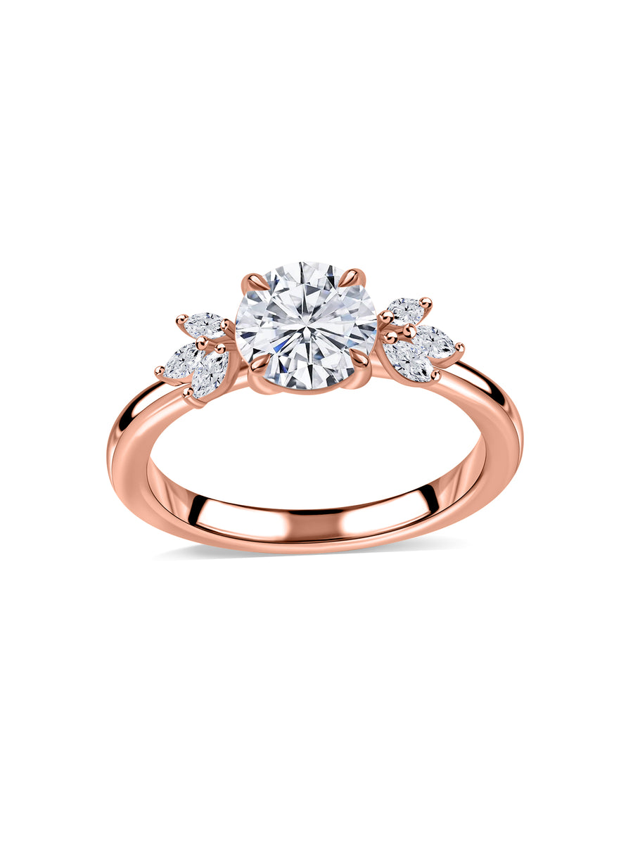 Elara Golden Love Lab Grown Diamond Solitaire Ring