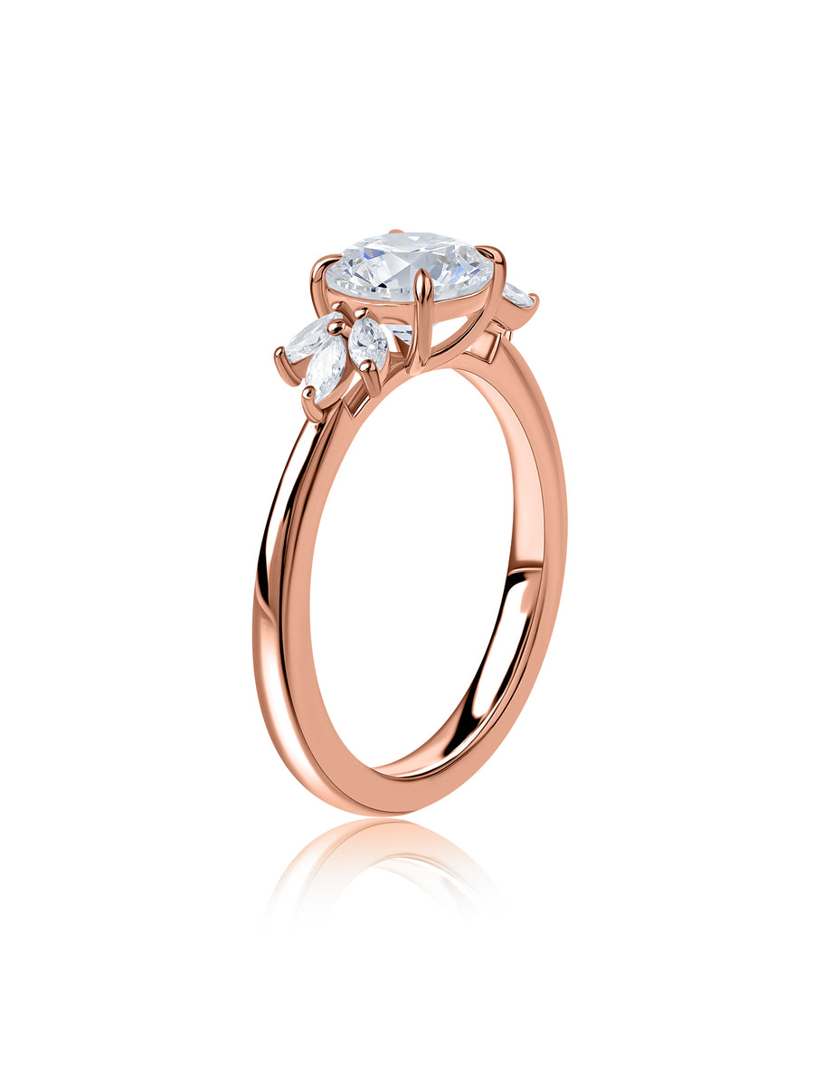 Elara Golden Love Lab Grown Diamond Solitaire Ring