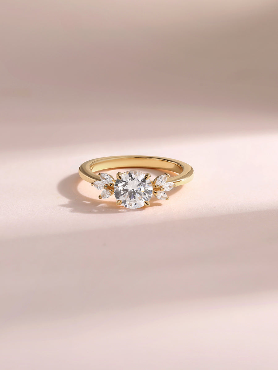 Elara Golden Love Lab Grown Diamond Solitaire Ring
